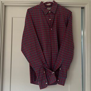 J. Crew Red and Blue Plaid button down, M